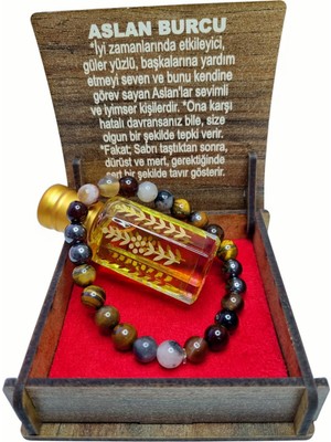 Tasarım Aslan Burcu Doğal Taş Bileklik ve Kokusu