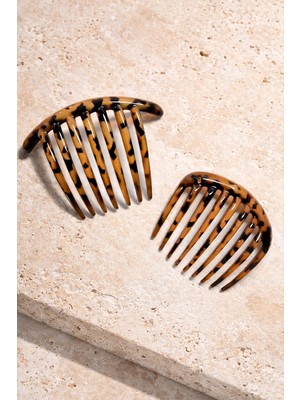 New Obsessions Kaplumbağa Sırtı Tarak Topuz Tokası 2'li Paket