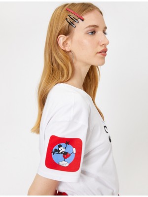 Koton Mickey Lisanslı Baskılı Tişört