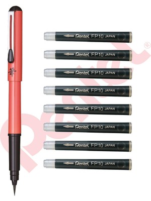 River Fırca Kalem Seti ve 2 Ad Kartuş - Turuncu