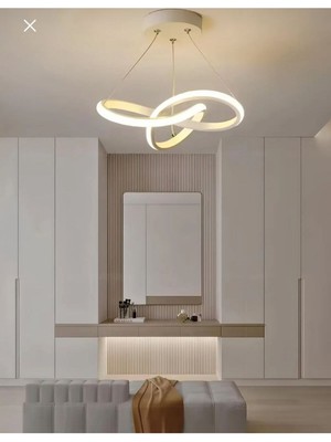 Allians Modern Beyaz Sarkıt LED Avize, Salon, Mutfak ve Oda Aydınlatması