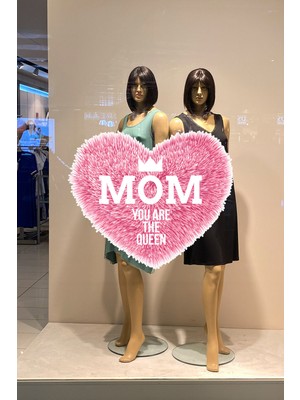 New Jargon Anneler Günü Mom You Are Queen Cam Vitrin Stickerı 50CM