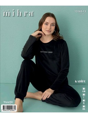 Mihra Kadife Uzun Kol Pijama Takımı