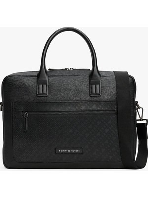 Tommy Hilfiger Erkek Siyah Tommy Hilfiger Th Monogram Computer, Bds Siyah Erkek Çanta & Cüzdan