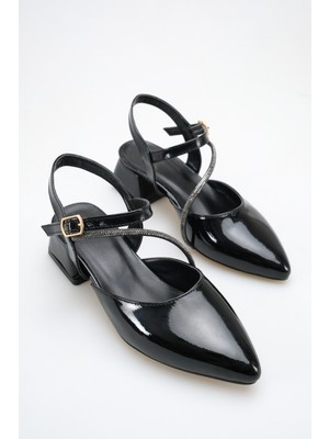 ich1one Torino Kadın Rugan Topuklu Babet Ayakkabı – 5 cm Topuk, Günlük ve Ofis Şıklığı 1106