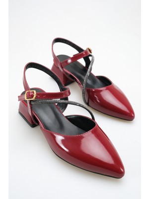 ich1one Torino Kadın Rugan Topuklu Babet Ayakkabı – 5 cm Topuk, Günlük ve Ofis Şıklığı 1106