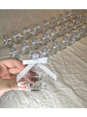 15 Adet Incili Mika Plastik Kolonya Hediyelik Söz Nişan Nikah Kına
