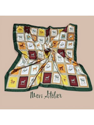 Mevi Atelier At Desenli Fular 70 x 70