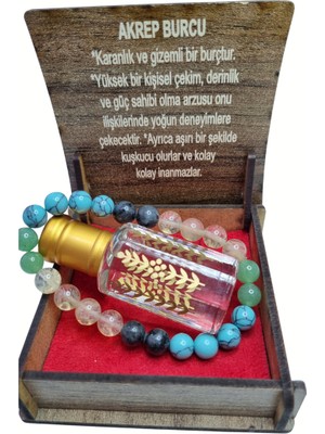 Tasarım Akrep Burcu Doğal Taş Bileklik ve Kokusu