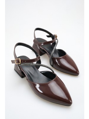 ich1one Torino Kadın Rugan Topuklu Babet Ayakkabı – 5 cm Topuk, Günlük ve Ofis Şıklığı 1106