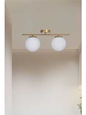 Allians Şeffaf Camlı Modern Avize, Şık ve Zarif Tavan Aydınlatması