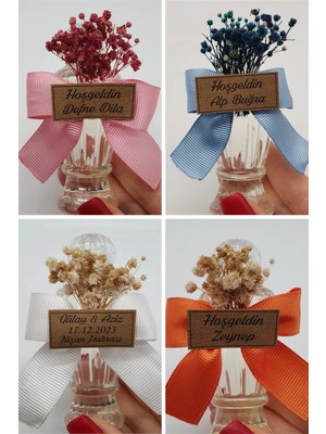 Kolonyasız Cipsolu Kurdeleli Etiketli 50CC Mika Şişe Hediyelik