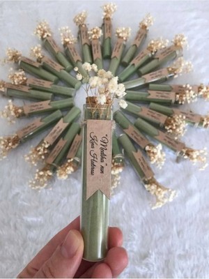 Cam Tüp Şişede Kına Nişan Söz Hediyelik 25'li