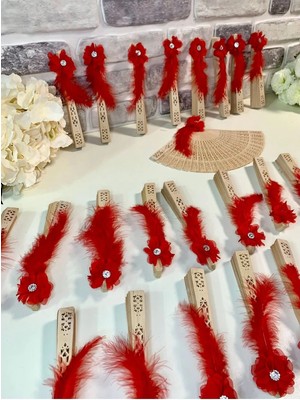 15 Adet Kına Yelpazesi Hediyelik Söz Nişan Nikah Kına