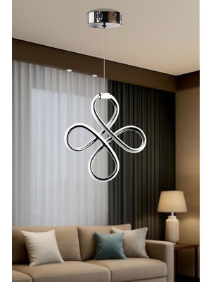 Allians Modern Yonca Modeli 2025 Krom Kaplama LED Avize, Salon, Mutfak, Banyo, Yatak ve Çocuk Odası Için