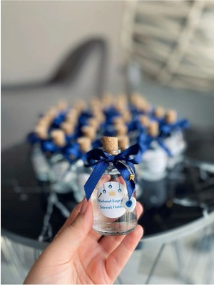 Mantar Tıpalı Şişe Kolonya (25 Cc) 20 Adet Bebek,söz,nişan,nikah,kına,doğumgünü,mevlüt