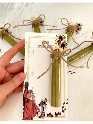 20 Adet Kişiye Özel Nişan, Söz, Kına ve Düğün Kartlı Kına Hediyelik