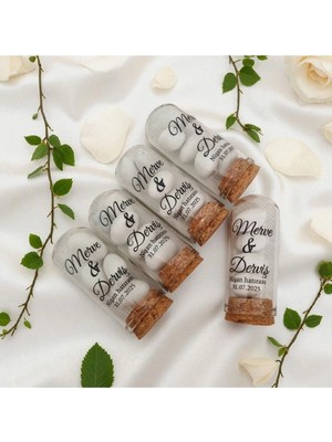 25 Adet Kişiye Özel Tüp Badem Şekeri, Nikah Şekeri, Nikah Nişan Söz Düğün Kına Hediyelik