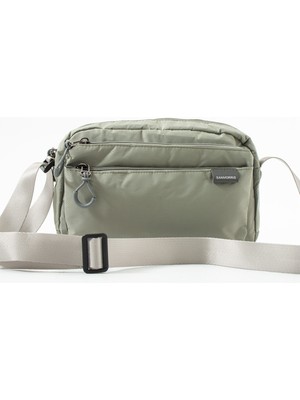 Oldso Sanmorris Kadın 3 Gözlü Su Geçirmez Paraşüt Kumaş Ayarlanabilir Çapraz Askılı Çanta