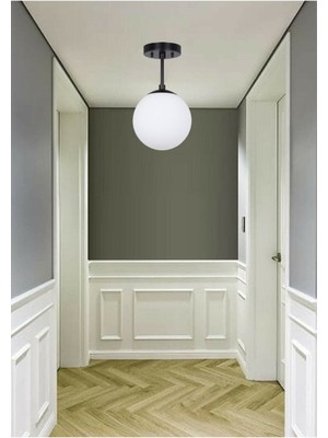 Allians Modern Siyah Camlı Tekli Avize, Şık ve Zarif Tasarım