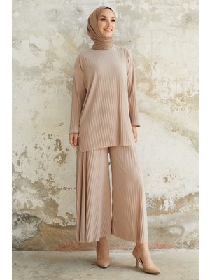 inStyle Mila Piliseli Pantolon Tunik Taş Ikili Takım 
