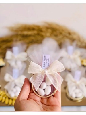 10 Adet Süslemeli Halka Şekerleme, Nikah Şekeri, Doğum, Sünnet, Düğün Nişan Söz, Kına, Hediyelik