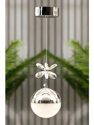 Allians Modern Krom Kaplama Metal Sarkıt Avize, 3 Renk Seçenekli, Şık ve Zarif Tasarım