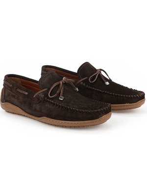 Ziya, Erkek Hakiki Deri Günlük Ayakkabı 1611064Z041 Kahve