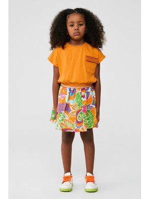 Tyess Bg Store Kız Çocuk Turuncu Tshirt