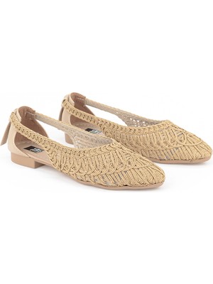 Ziya, Hasır Örgü Kadın Babet 1611060Z1512 Ten