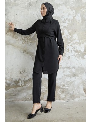 inStyle Önden Bağlamalı Siyah Ikili Takım