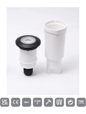 Gümrük Bey Fumagalli Aldo G9 Gömme LED Yer/duvar Armatürü | 1.7W IP67 3000K