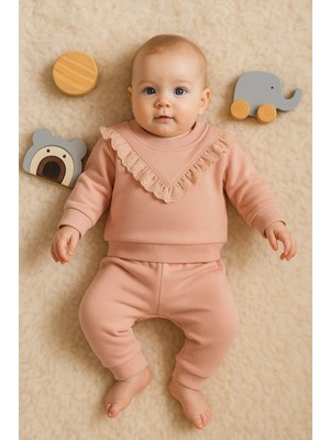 Narnuga Fisto Detaylı Pamuklu 2'li Kız Bebek Takımı