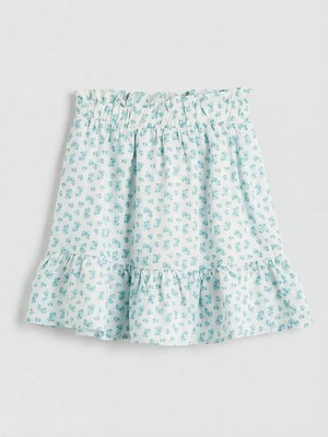 LC Waikiki Beli Lastikli Kız Çocuk Çiçekli Etek  (S6)