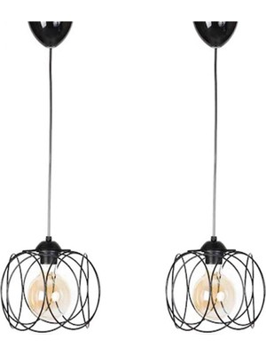 Allians Şık 2'li Sarkıt Avize Seti, Salon, Mutfak, Yatak Odası ve Koridor Için