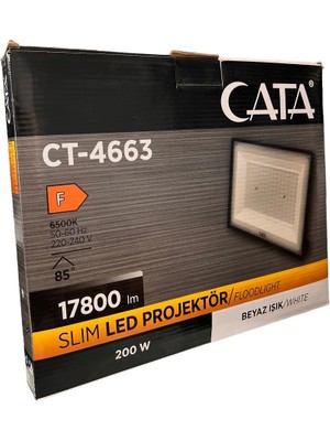 Cata LED Projektör Beyaz Ct 4663 200W