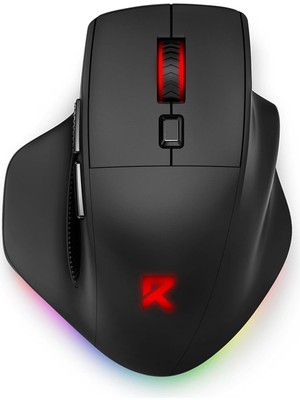 Büyük Eller Için Redragon Büyük Kablosuz Oyun Faresi, Tri-Modlar Kablolu Şarj Edilebilir Ergo Rgb Fareşi, 2 Yan Düğmeli, 6 Arka Aydınlatmalı Mod, Programlanabilir Makro Oyuncu Faresi