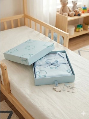 Şimo Butik Kız Erkek Çocuk Bebek Kolsuz Askılı Çıtçıtlı Body-Badi %100 Organik Pamuk 3.5-4-5-6 Yaş Büyük Koyun Mavi