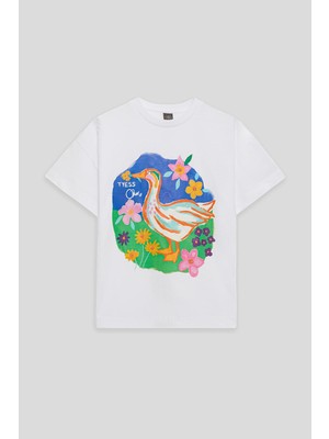 Tyess Bg Store Kız Çocuk Beyaz Tshirt