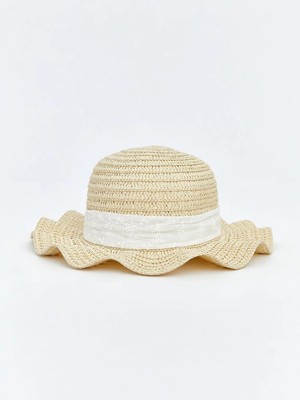 LC Waikiki Kız Bebek Hasır Fötr Şapka  (S6)