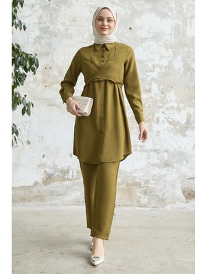 inStyle Önden Bağlamalı Fıstık Yeşili Ikili Takım