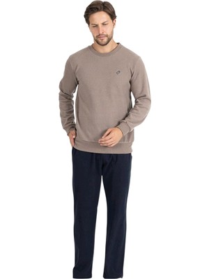 Erse %100 Pamuk Selanik Örme Uzun Kol Erkek Pijama Takımı Kışlık
