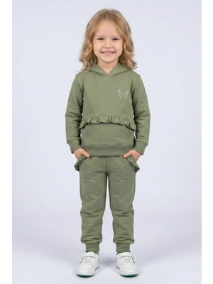 Crassi Kız Çocuk Takım Kelebek Taşlı 2 Iplik