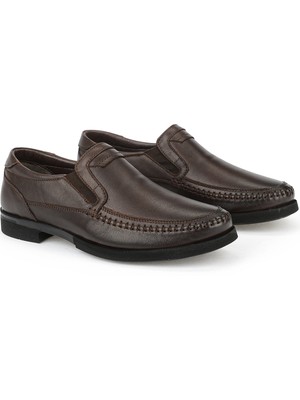 Ziya, Erkek Hakiki Deri Konfor Ayakkabı 161123Z3057 Kahve