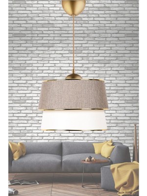 Allians Şık Hasır Sarkıt Avize, Krem Renkli, Modern ve Zarif Aydınlatma Parçası