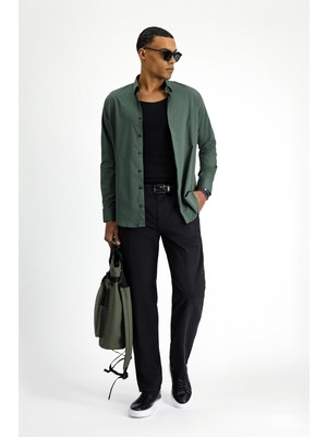 Kiğılı Regular Fit Standart Kesim Likralı Esnek Kanvas / Chino Pantolon