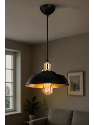 Allians Siyah Sarkıt Avize, Yatak Odası, Salon, Mutfak, Koridor Için Şık Lamba