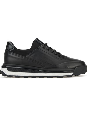 Ziya, Erkek Hakiki Deri Sneaker 1611053Z17602 Siyah