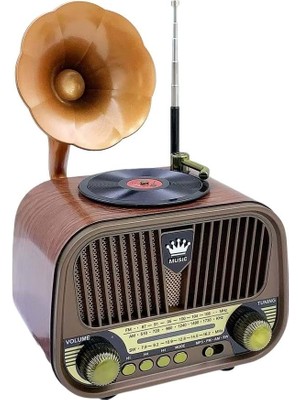 Concord MD-1319BT Bt/usb & Tf & Aux Nostaljik Gramafon Radyo Bluetooh Hoparlör