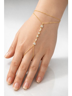 Söğütlü Silver 925 Ayar Gümüş Şahmeran Altın Kaplama Kalp, Hilal, Yıldız Şans Sembolleri Detaylı Şahmeran SGTL13294GOLD